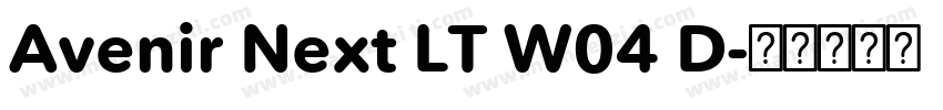 Avenir Next LT W04 D字体转换